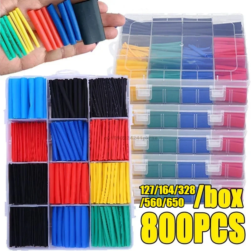 Krympestrømpe-sett 127 deler – Sortiment med ulike størrelser, svart