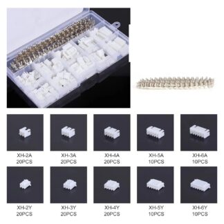 JST-XH Connector Kit 2.54 mm – 460 deler med hann- og hunnpinner