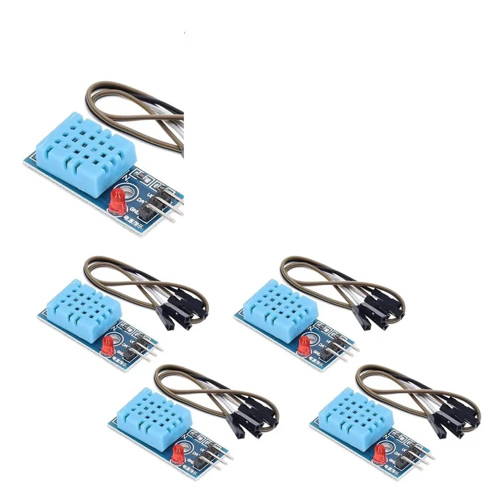 DHT11 Digital Temperatur- og Fuktighetssensor Modul for Arduino – 5-pakning