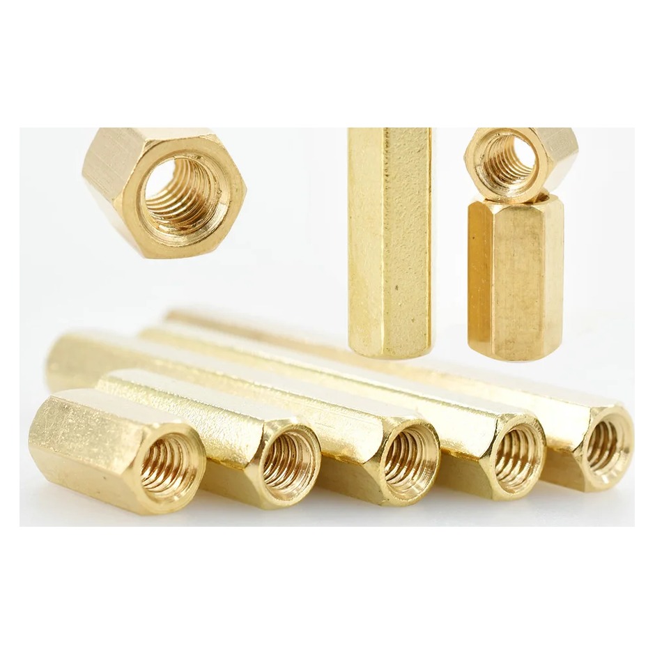 Messing PCB-distanser (standoffs) M2–M6 – innvendig gjenget