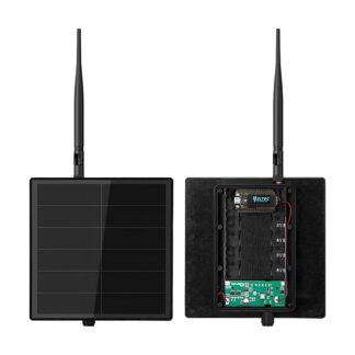 Heltec solcellesett: værtett boks med 5 W solcellepanel og 868 MHz-antenne