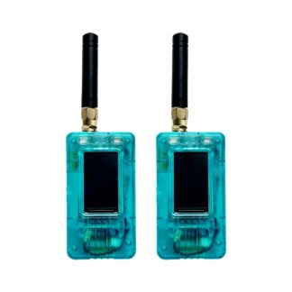 To Heltec T114 Meshtastic-noder med skjerm, kabinett og antenne
