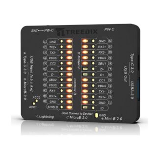 Treedix USB-kabeltester med lysdioder for hver leder